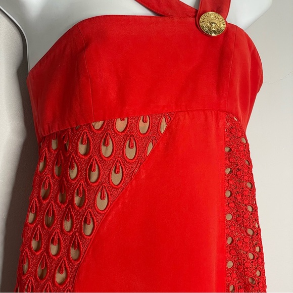 VERSACE for H&M Eyelet Lace Silk Mini Dress - Picture 2 of 6